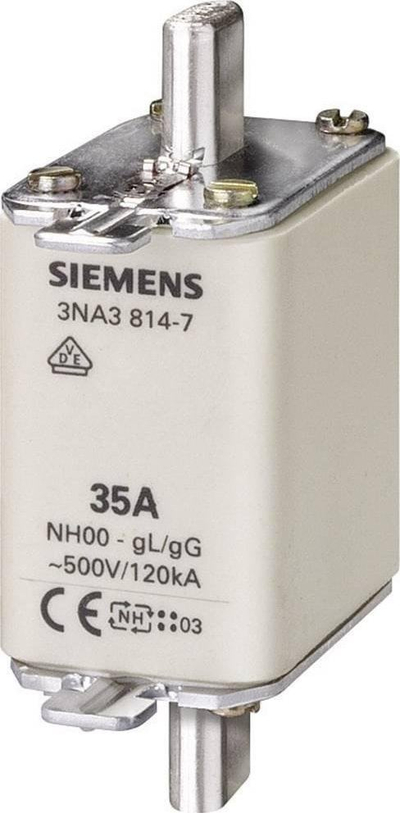 Siguresë NH Siemens 3NA38147, 35A, 500V, madhësia 00