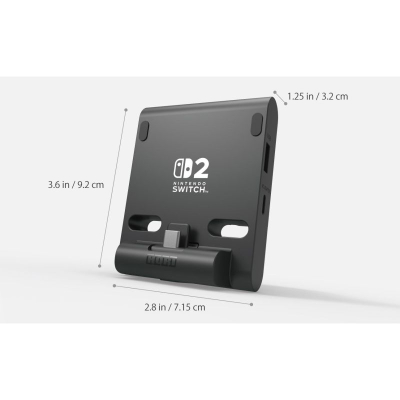 Qëndrim tavoline Hori Dual USB PlayStand, për Nintendo Switch 2, me 2 porta USB, i zi