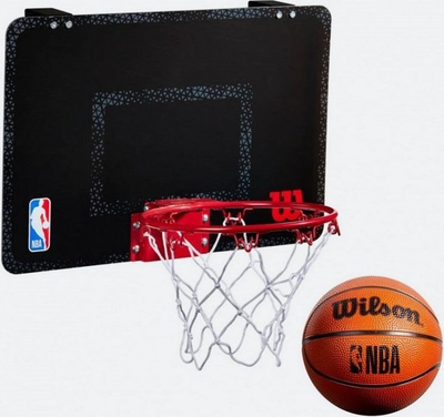 Kosh basketbolli mini Wilson NBA Forge Team WTBA3001FRGNBA, tabelë 12 x 18, top 5.5", i zi