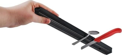 Shirit magnetik Iso Trade, 32.5 cm, për thika edhe vegla, i zi
