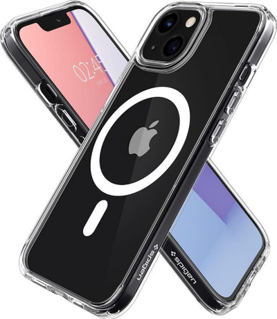 Mbështjellës telefoni Spigen Ultra Hybrid Mag, për iPhone 13 mini, MagSafe, i bardhë