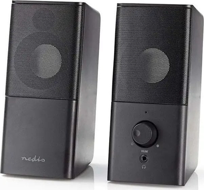 Altoparlantë Nedis Multimedia, 18W, USB, 3.5mm, të zinj
