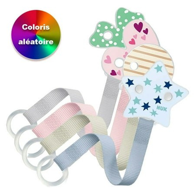Kapëse biberoni NUK Universal Ribbon, me shirit, dizajn shumëngjyrësh