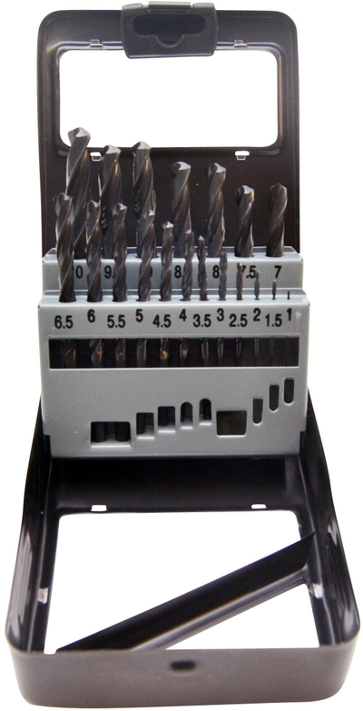 Set spiralësh metalike Boxer HSS, 19 copë, 1.5 10 mm, i zi