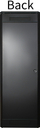 Kabinet rack dyshemeje Lanview RDL36U61BL, 36U, me derë xhami, ngjyrë e zezë