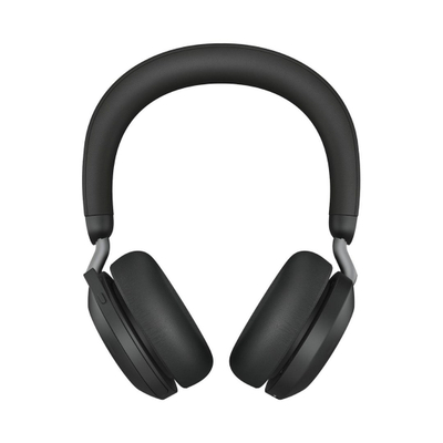 Слушалки Jabra Evolve2 75, супра-аурални, USB-C, со станица за полнење, црни