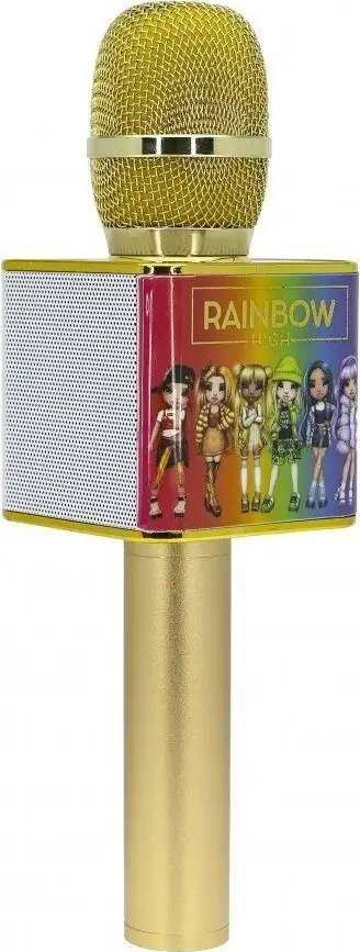 Mikrofon karaoke OTL Technologies RH0929 Rainbow High, Bluetooth, me boksi të brendshëm, ngjyrë flori