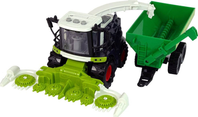 Lodër kombajnë me rimorkio LeanToys, dritë dhe tinguj, plastike, shumëngjyrëshe