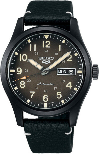 Orë dore Seiko Automatic 5 Sports SRPG41K1, e zezë