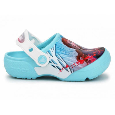 Детски сандали Crocs Frozen FL OL Disney Frozen 2 CG Jr, материјал Croslite, заден ремен, сина