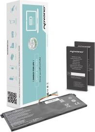 Bateri laptopi Movano për Acer Aspire E3-111 V5-122, 2200mAh, Li-polymer, e zezë