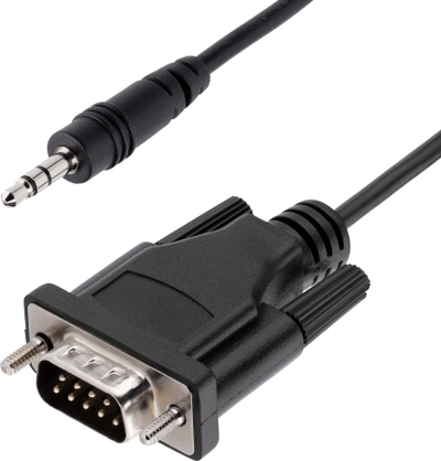 Kabllo serial StarTech.com DB9 mashkull në 3.5mm, 1m, RS232, e zezë