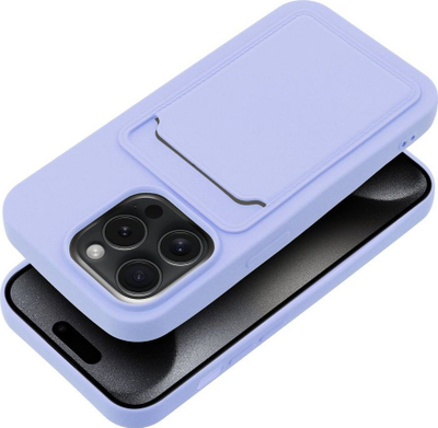 Kapak OEM me xhep karte për iPhone 15 Pro, mbrojtës, vjollcë