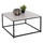 Tavolinë për kafe Braylen 75x75x43cm (HM8942.12), bardhë/ zezë