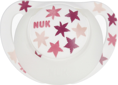 Qetësues për bebe NUK Day &amp; Night Star, silikon, 18–36m, rozë