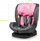 Авто седиште Lionelo Bastiaan I-Size, ISOFIX, ротација 360°, розова со сива