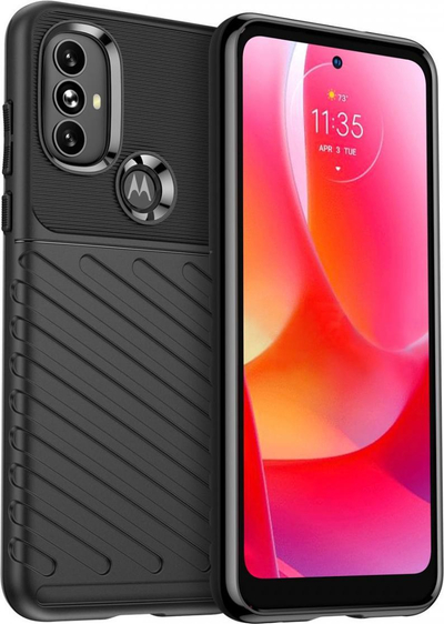 Kllaf telefoni Thunder Case Armored, për Motorola Moto G Power 2022, mbrojtëse TPU PC, i zi