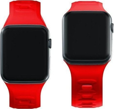 Rrip silikoni 3mk për Apple Watch 38 40 41mm, universal, i kuq