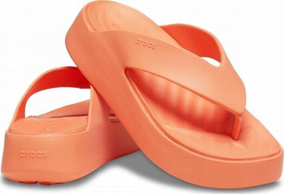 Sandale plazhi Crocs Gataway Platform Flip Flop W 209410-84F, me platformë, ngjyrë portokalli