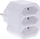 Adapter prizash InLine, prizë me tokëzim në 3x prizë Euro, i bardhë