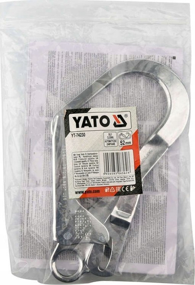 Karabinier sigurie YATO YT-74229, çelik, me bllokim