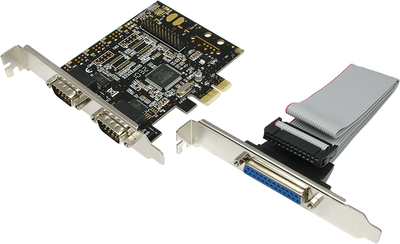 Kartë zgjerimi LogiLink, 2x RS232 9-pin, 1x D-SUB 25-pin, PCIe x1