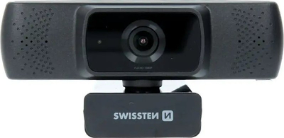Webcam Swissten Ierna, Full HD 1080p, USB, e zezë