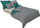 Komplet shtrati Matex Satin Bedding, 160x200 cm, 100% pambuk, gri jeshile e errët
