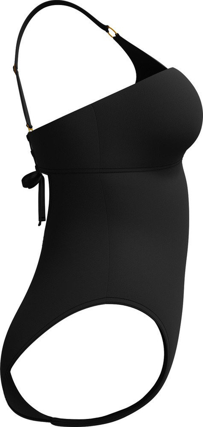 Kостим за капење Speedo Shaping Asymmetric, едно рамо, формувачки, црн