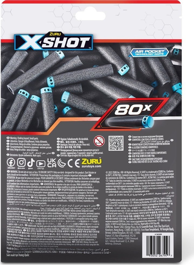 Пенкала од пена X-Shot Excel, 50 парчиња, компатибилни со повеќето играчки-пушки, повеќебојни