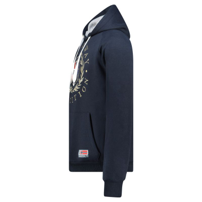 Блуза со капуљача Geographical Norway Giger DB 100 M, памук полиестер, темно сина