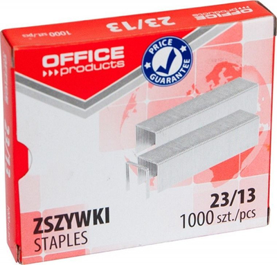 Spinxha OFFICE PRODUCTS 23/13, 1000 copë, çelik i galvanizum, ngjyrë argjendi