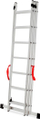Shkallë alumini AWTools BASIC 3x6, 150kg, e argjendtë