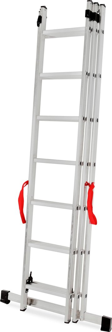 Shkallë alumini AWTools BASIC 3x6, 150kg, e argjendtë