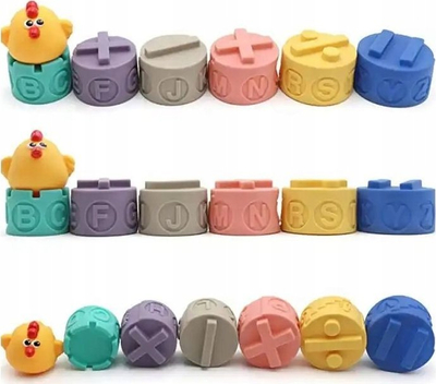 Tulla të buta senzoriale Bounn Soft Sensory Blocks Tower, set me 7 blloqe, për beba 6M+