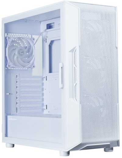 Kasa kompiutri Zalman i3 Neo ARGB V2, mid tower ATX, xham i temperum, e bardhë