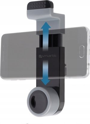 Mbajtëse telefoni për makinë 4smarts Snapclip, për grilat e ajrit, që rrotullohet 360°, e zezë