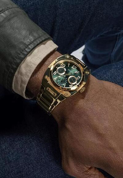 Orë dore për meshkuj Guess Prodigy GW0624G2, e artë