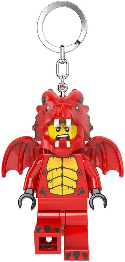 Vorrëse çelsash LEGO Dragon Suit Guy, figurë me dritë LED, 3\"