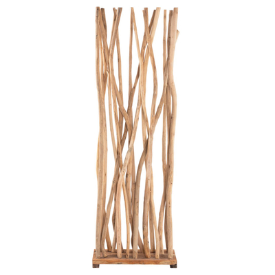 Paravan ndarës druri teak dega natyrale 60×20×181 cm (HM9371)