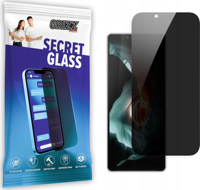 Xham mbrojtës Grizz SecretGlass për Sony Xperia 1 V, hibrid, me privatësi, transparent