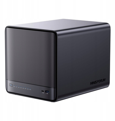 Server NAS Minisforum N5 Pro, Ryzen AI 9 HX PRO, 5 bay deri 144TB, i zi