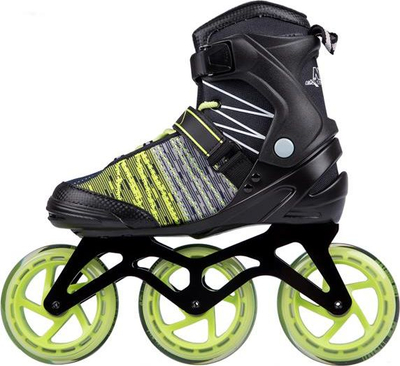 Patina inline NILS Extreme NA1206, rrota 110mm, nr. 40, bojë e zezë me jeshile