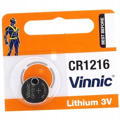 Bateri litium Vinnic CR1216, 3V, paketim 5 copë