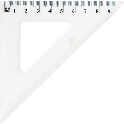 Trekëndësh matës Grand School GR-854T, 10cm, plastik
