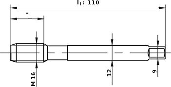 Çelës fileto FWP M24TXC GSSE 6H, HSSE, M24, gri