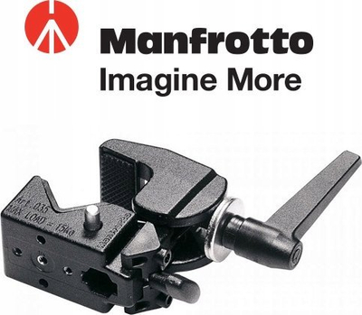 Kapëse universale Manfrotto 035C Super Clamp, me dorezë ratchet, metal, e zezë