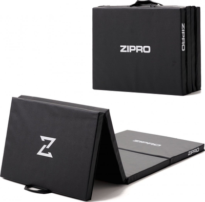 Shtresë e palosshme fitnesi Zipro, 180×60×4cm, e zezë