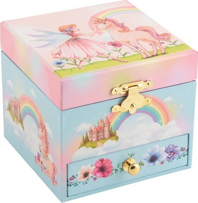 Kuti muzike Goki 15556 Music Box Elf, melodia Swan Lake, kuti bizhuterish, shumëngjyrëshe