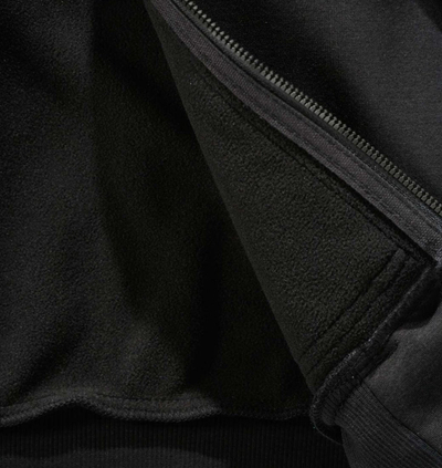 Bluzë me kapuç Carhartt Wind Fighter, me zinxhir komplet, material fleece, e zezë
